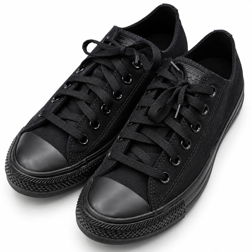 Converse Chuck Taylor All Star Men 8.5 Black Low Top Canvas M5039C Shoes Retro - Picture 3 of 6